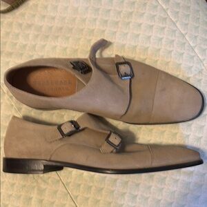 Men's Tan Double Monk Strap Shoes